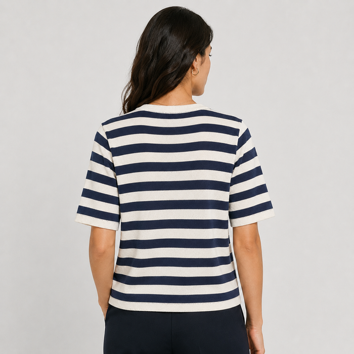 Cilvella | Tencel Lyocell Striped T-Shirt