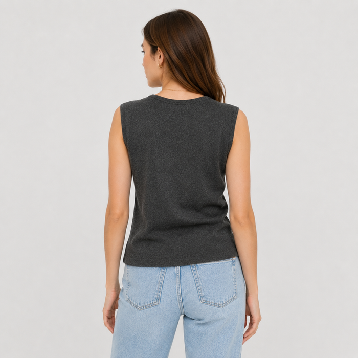 Cilvella | Tencel Lyocell Ribbed Sleeveless Top