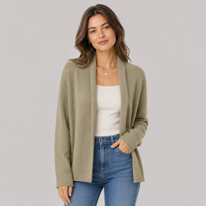 CILVELLA — Cashmere Blend Relaxed Open Cardigan