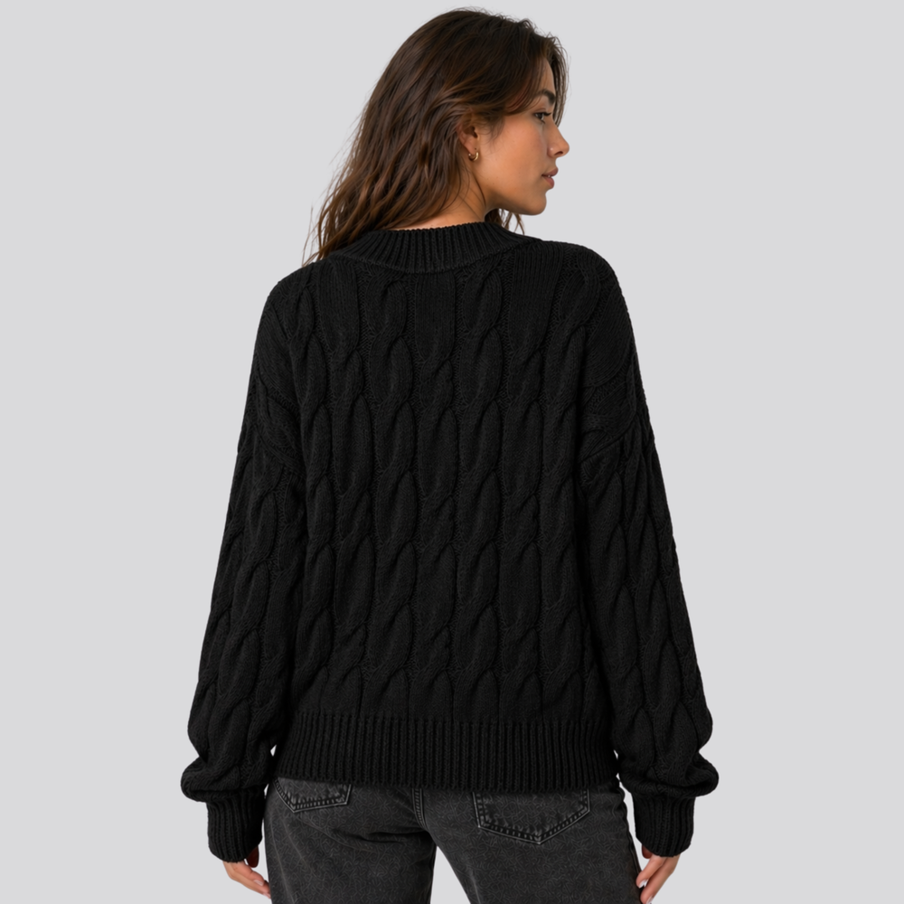 CILVELLA — Merino Wool Cable Knit Sweater