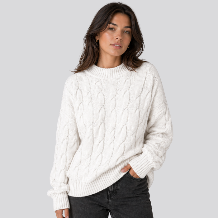 CILVELLA — Merino Wool Cable Knit Sweater