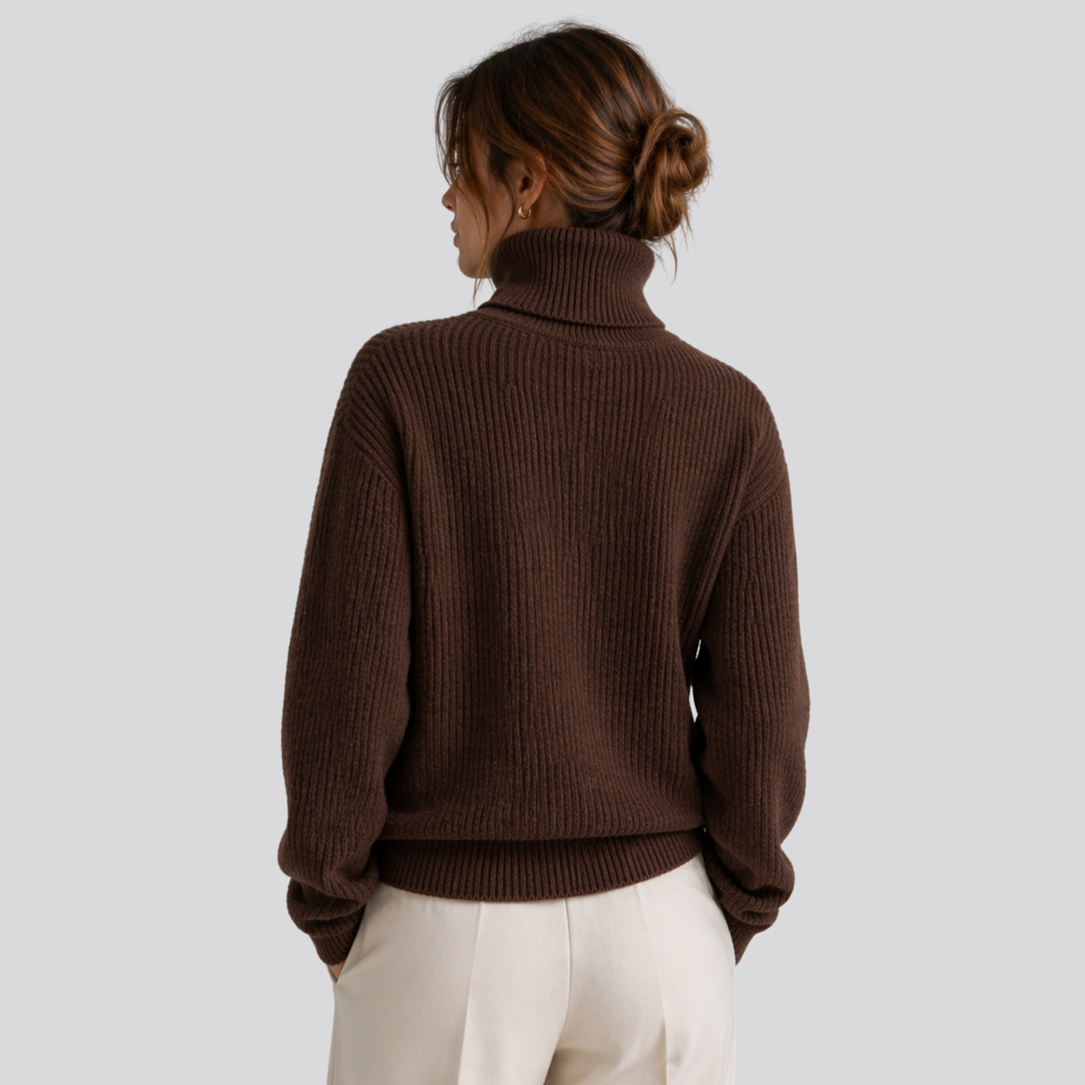 CILVELLA — Merino Wool Oversized Turtleneck Sweater