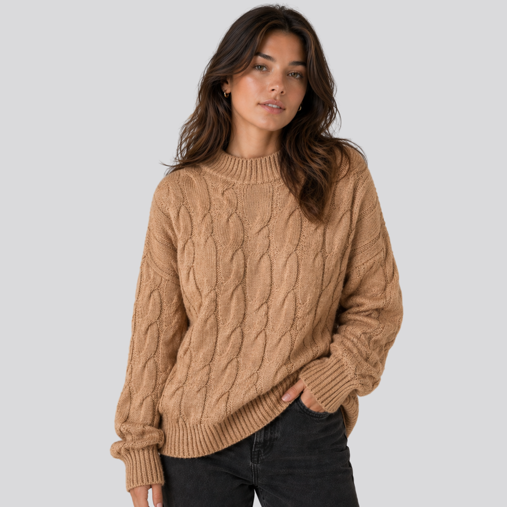 CILVELLA — Merino Wool Cable Knit Sweater