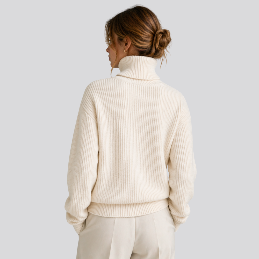 CILVELLA — Merino Wool Oversized Turtleneck Sweater