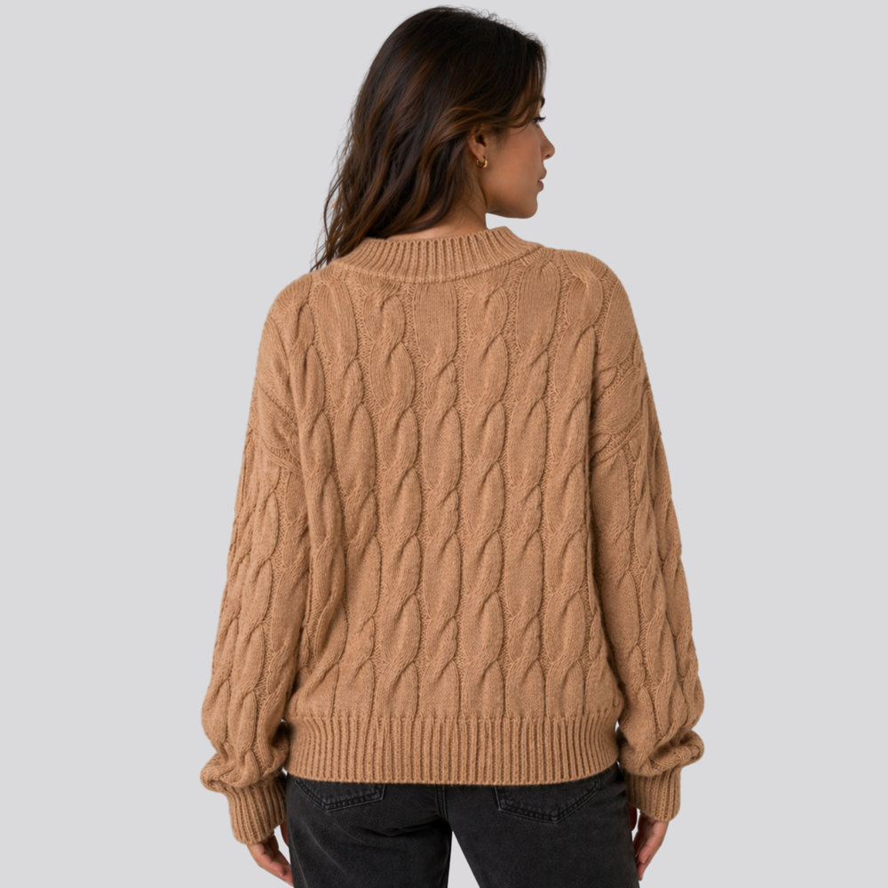 CILVELLA — Merino Wool Cable Knit Sweater