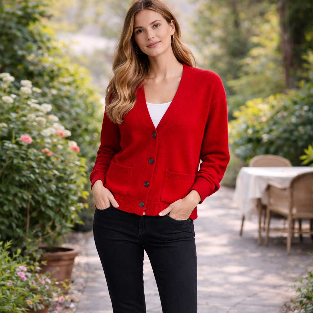 CILVELLA — Merino Wool Classic Cardigan