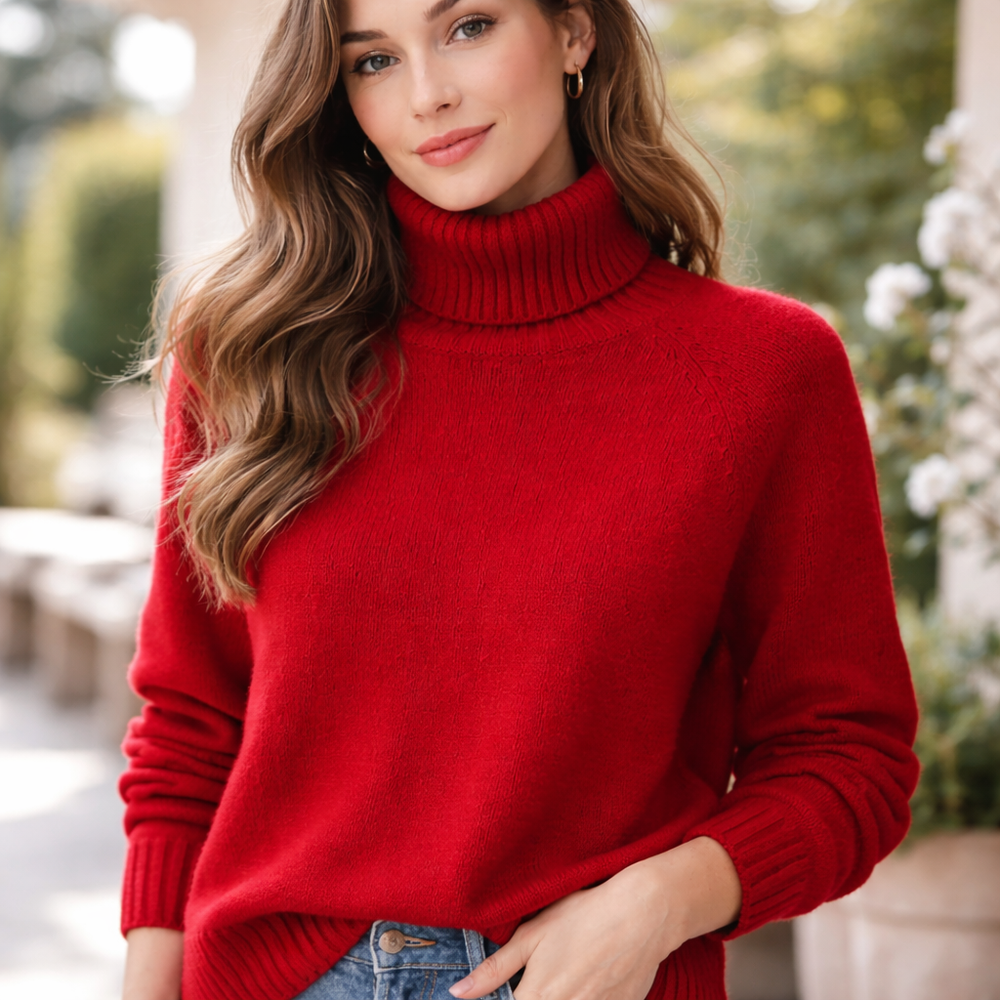 CILVELLA — Merino Wool Turtleneck Sweater