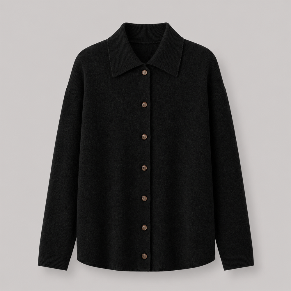 CILVELLA — Cashmere Blend Relaxed Knit Shirt Jacket