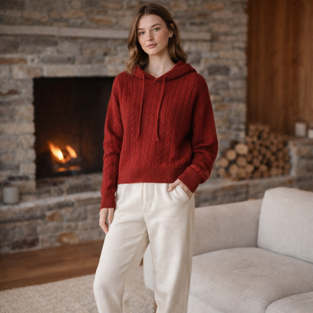 CILVELLA — Merino Wool Oversized Hooded Sweater
