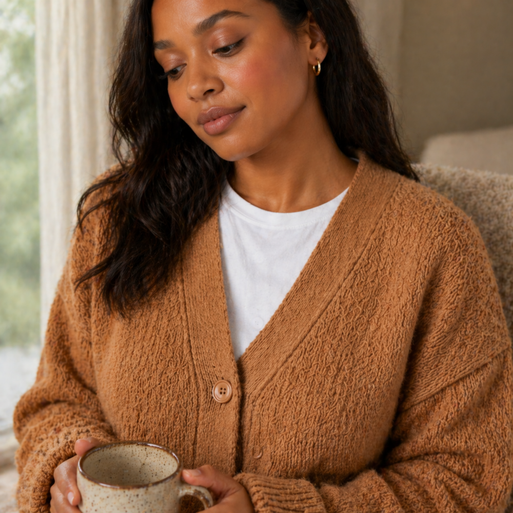 CILVELLA — Merino Wool Relaxed Cardigan