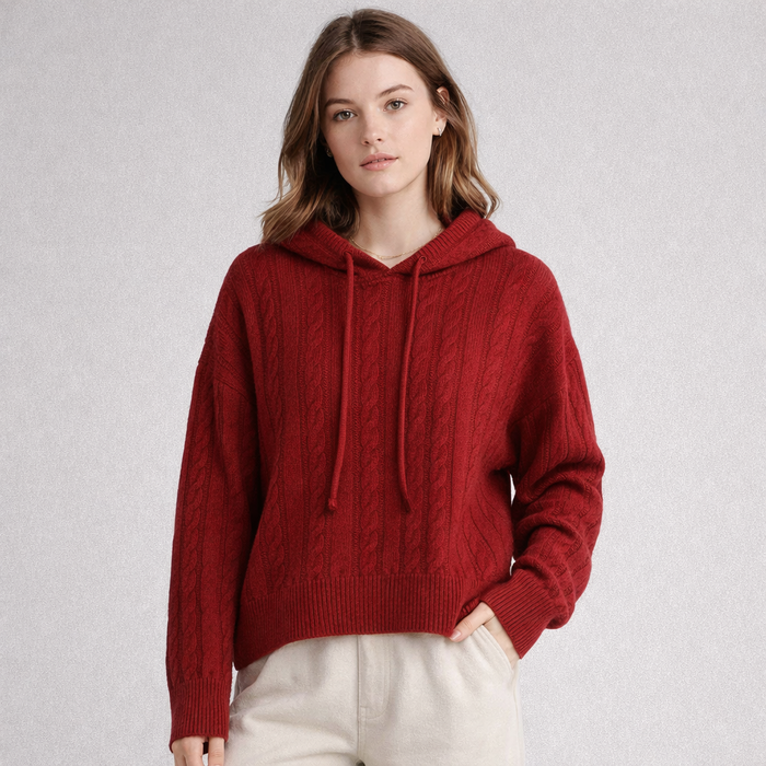 CILVELLA — Merino Wool Oversized Hooded Sweater