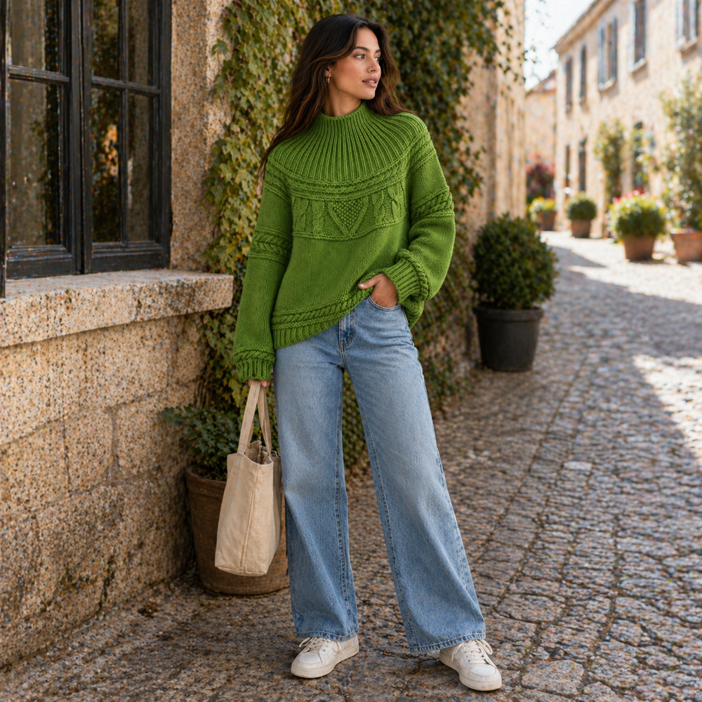 CILVELLA — Bohemian Style Round Neck Knit Sweater