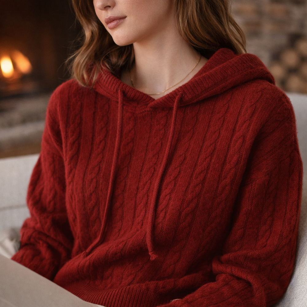 CILVELLA — Merino Wool Oversized Hooded Sweater