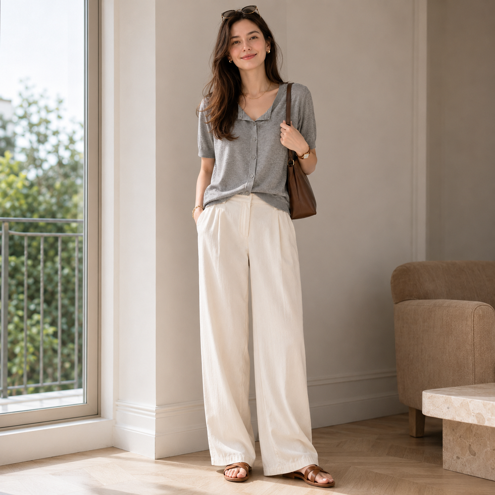 Cilvella | Tencel Lyocell Fine-Knit Cardigan