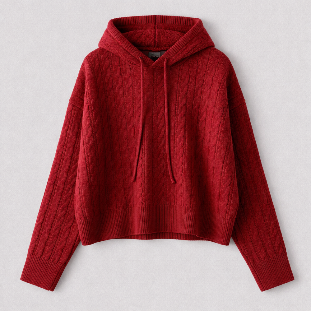 CILVELLA — Merino Wool Oversized Hooded Sweater