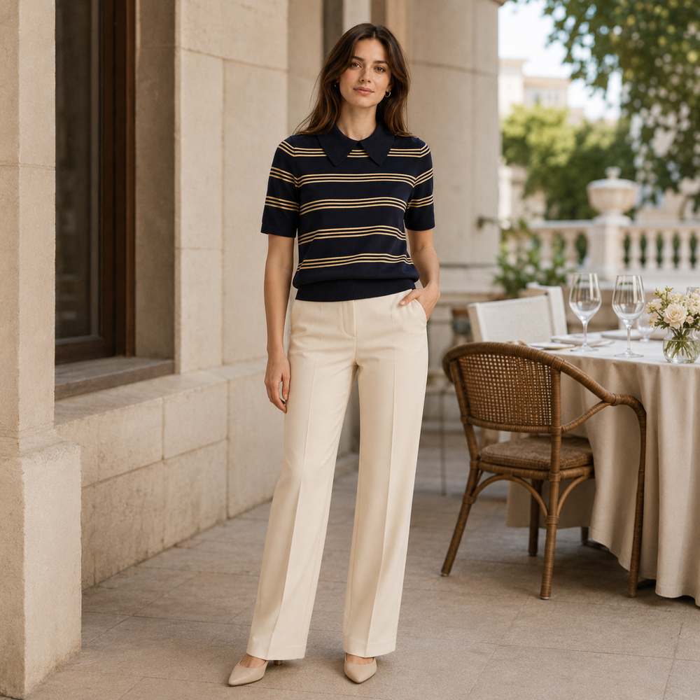 Cilvella | Tencel Lyocell Knitted Polo Shirt