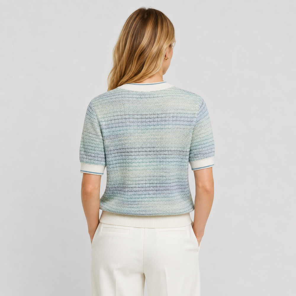 Cilvella | Tencel Lyocell Gradient Short-Sleeved Pullover