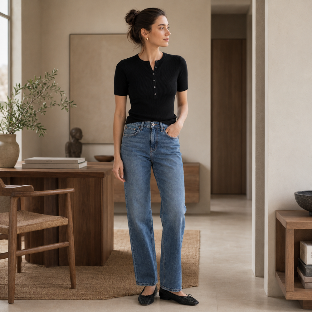 Cilvella | Tencel Lyocell Short Sleeve Knit T-Shirt