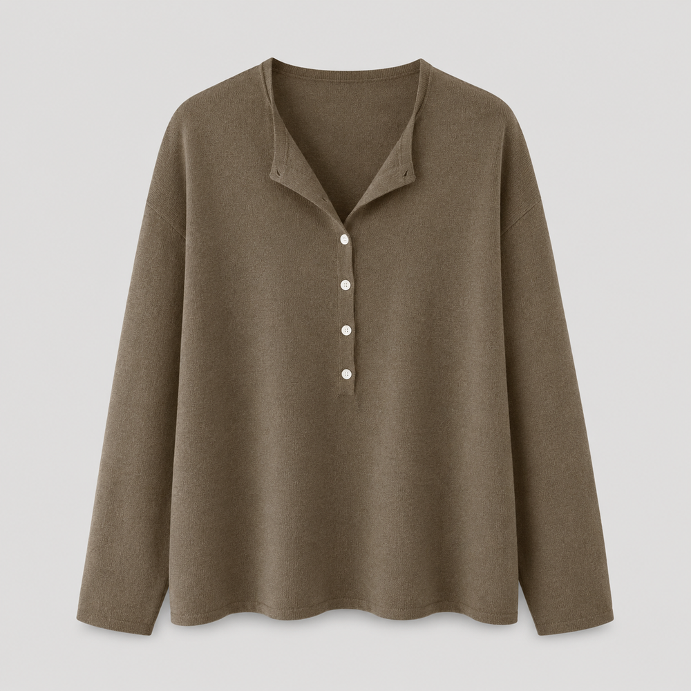 Cilvella | Tencel Lyocell Relaxed Fit Knit Blouse