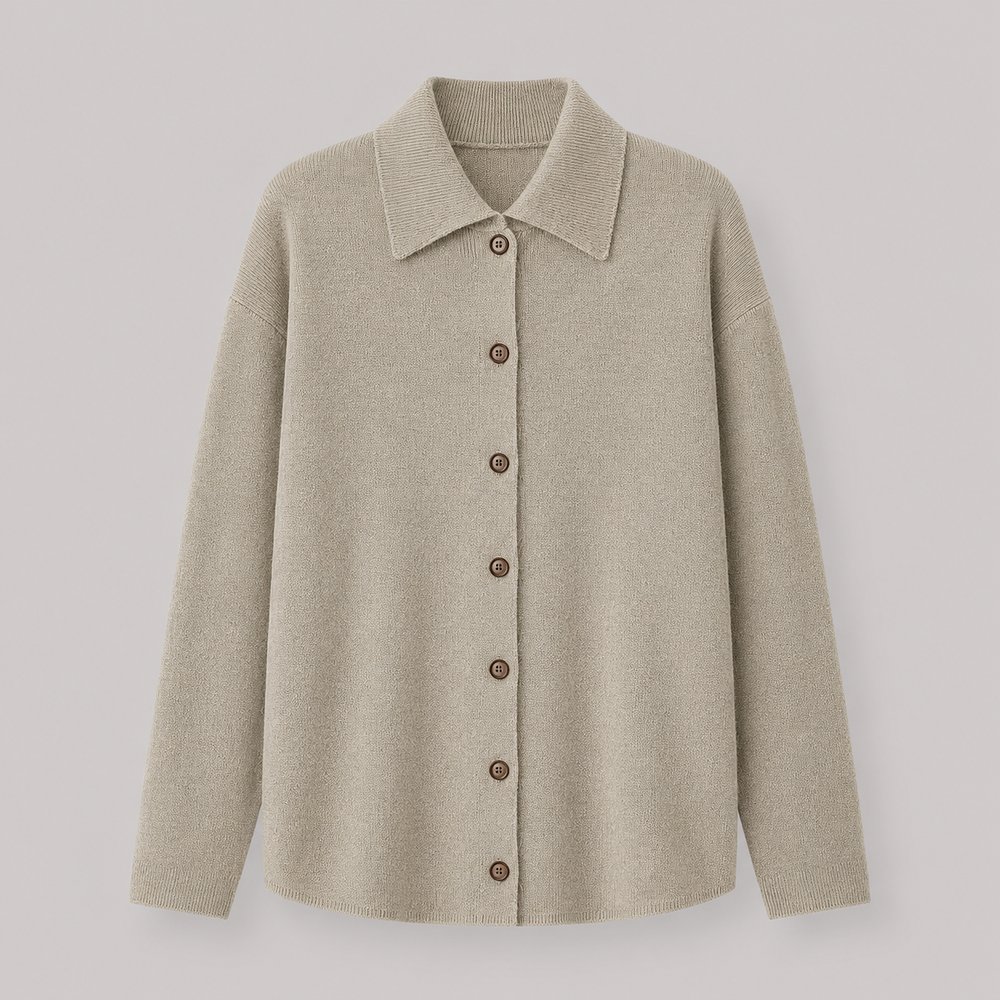 CILVELLA — Cashmere Blend Relaxed Knit Shirt Jacket
