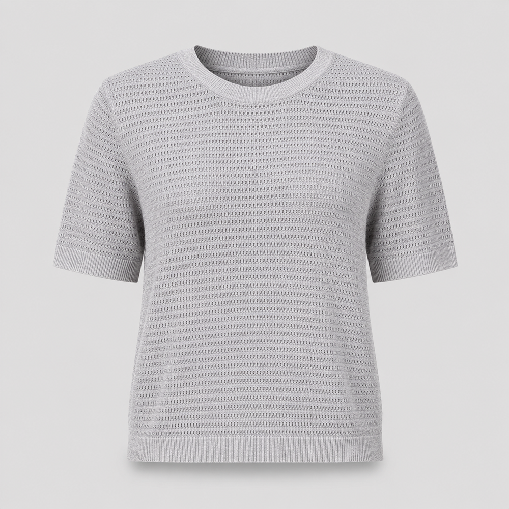 Cilvella | Tencel Lyocell Short Sleeve Knit Sweater