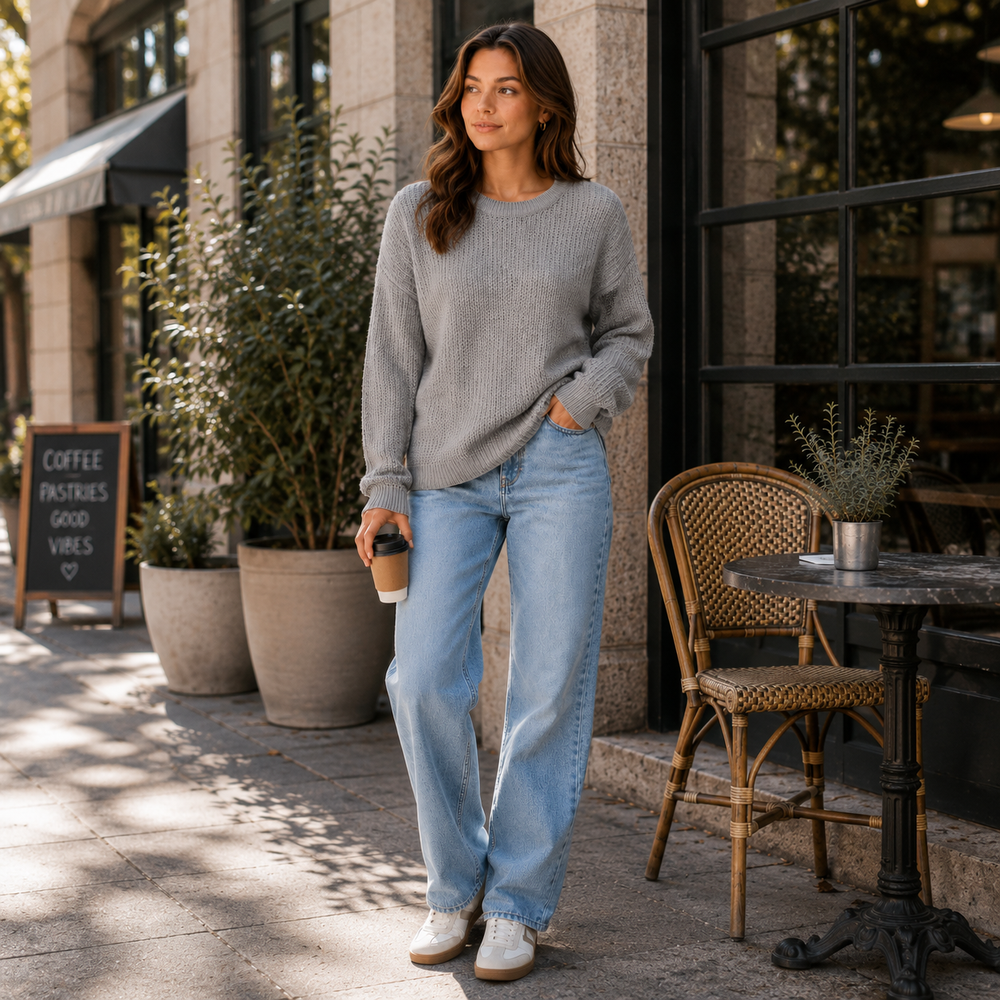 CILVELLA — Cashmere Blend Textured Knit Sweater