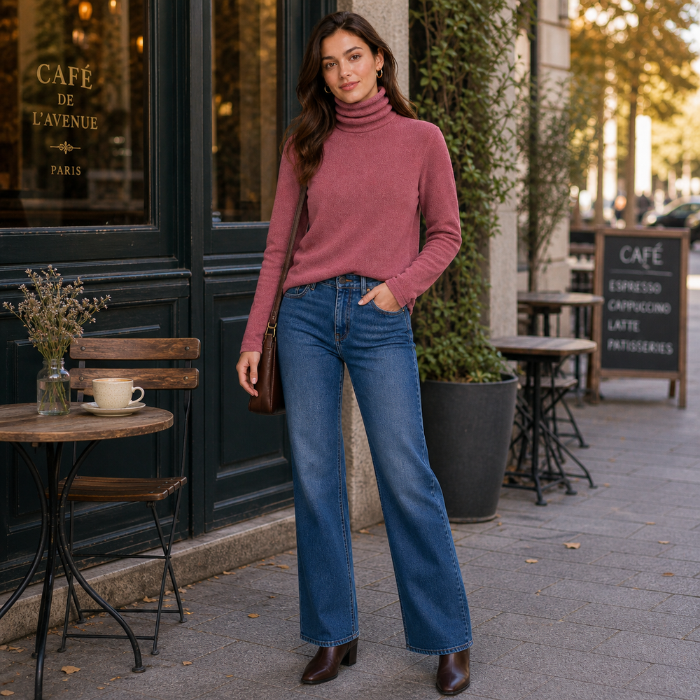 CILVELLA — Cashmere Blend Essential Turtleneck Sweater