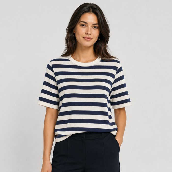 Cilvella | Tencel Lyocell Striped T-Shirt