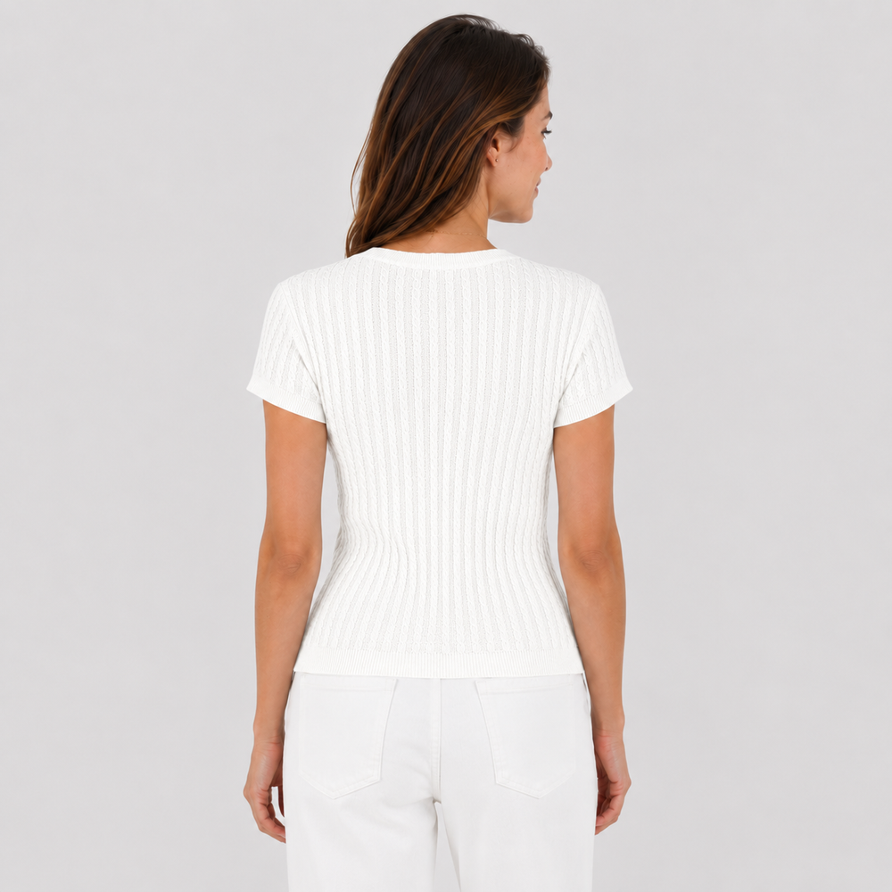 Cilvella | Tencel Lyocell Knitted Short-Sleeve Polo Shirt