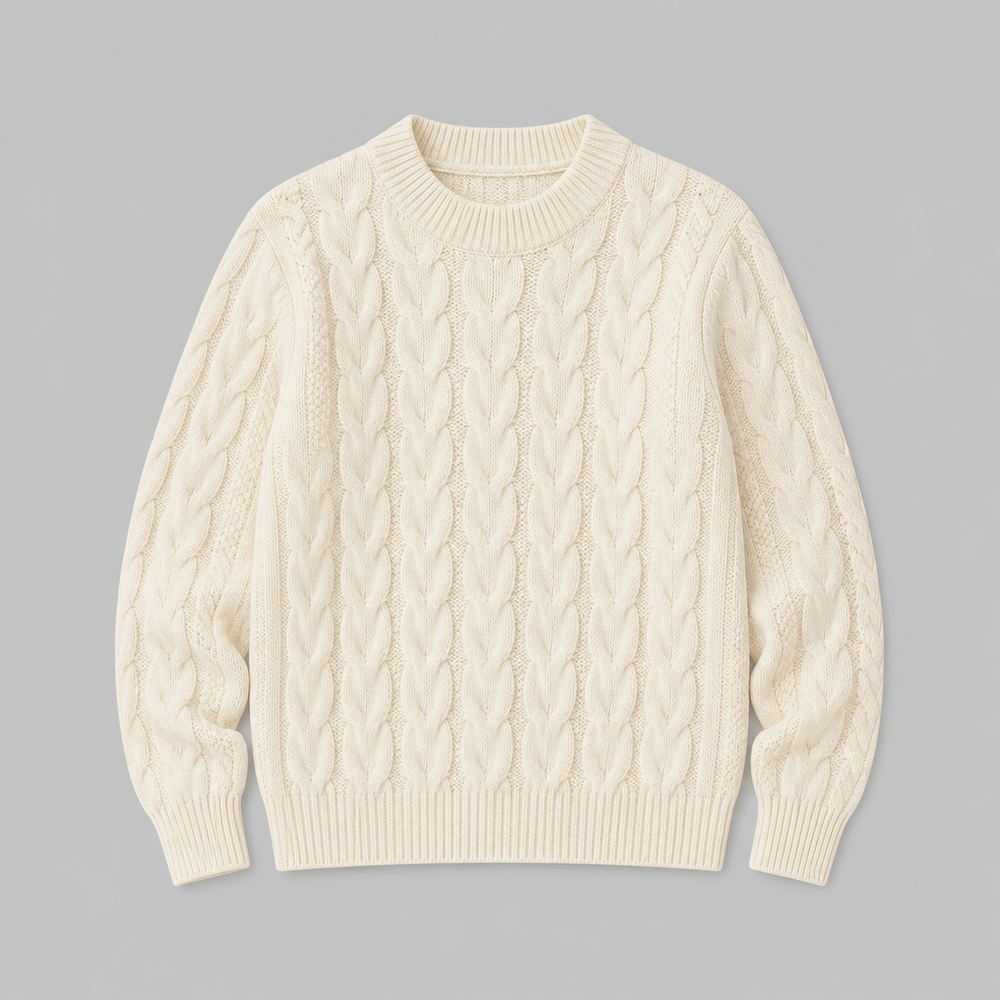 CILVELLA — Cashmere Blend Textured Knit Sweater