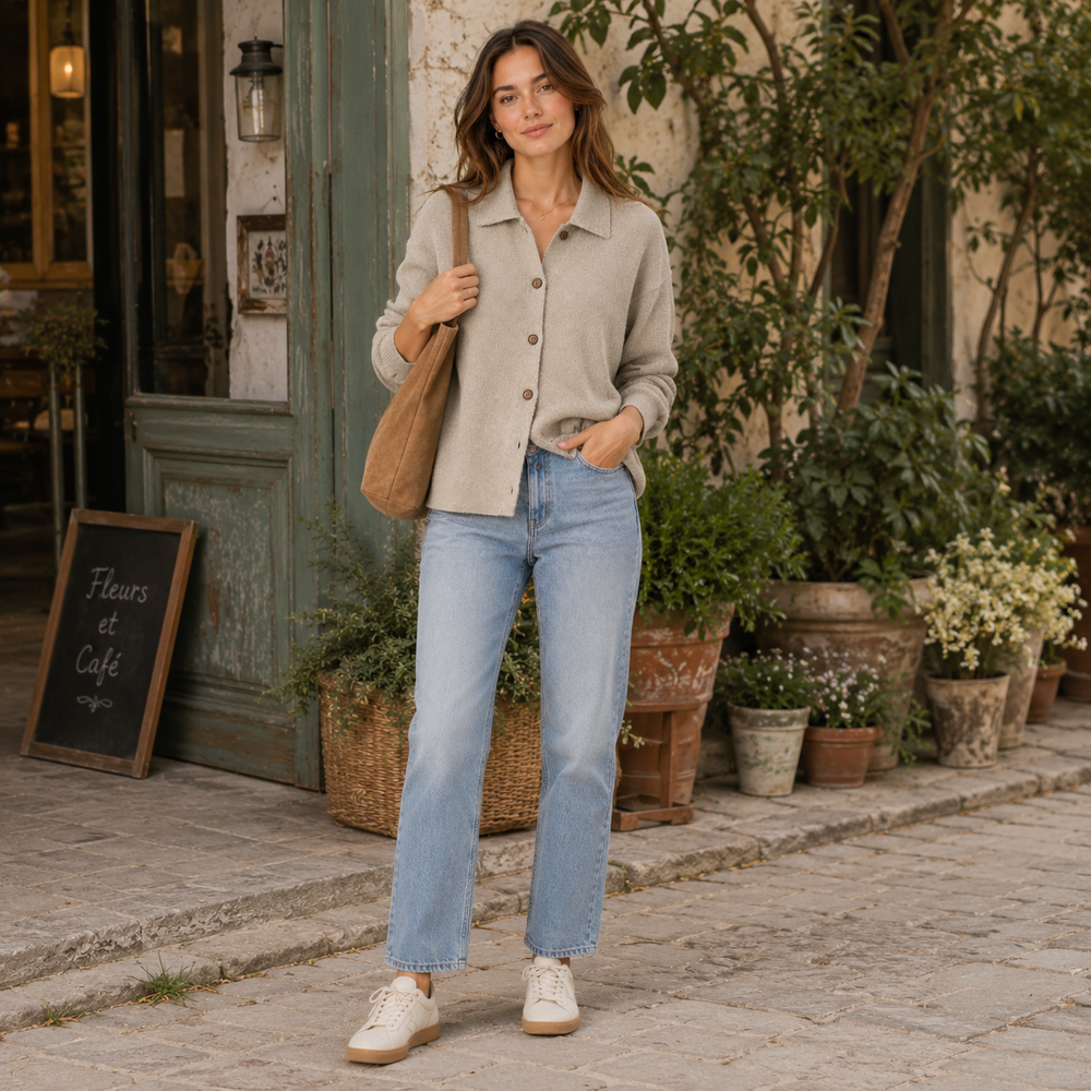 CILVELLA — Cashmere Blend Relaxed Knit Shirt Jacket