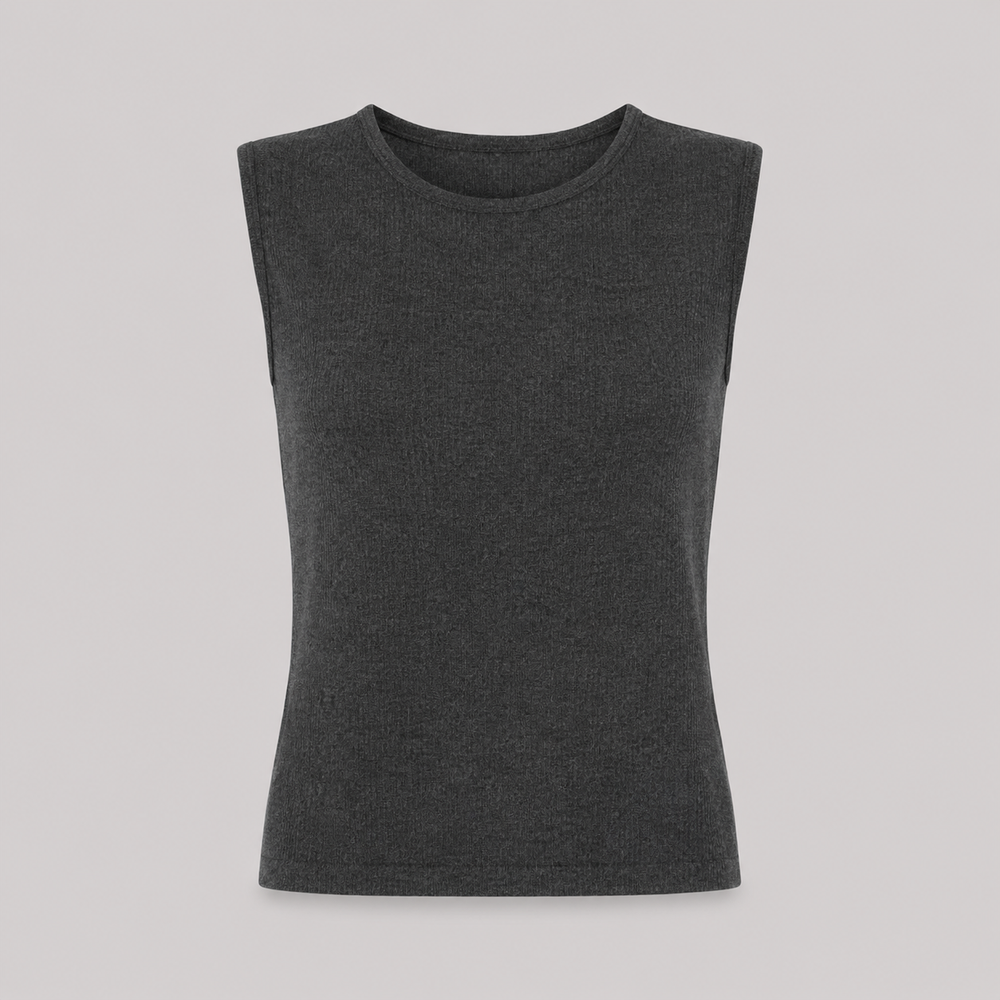 Cilvella | Tencel Lyocell Ribbed Sleeveless Top