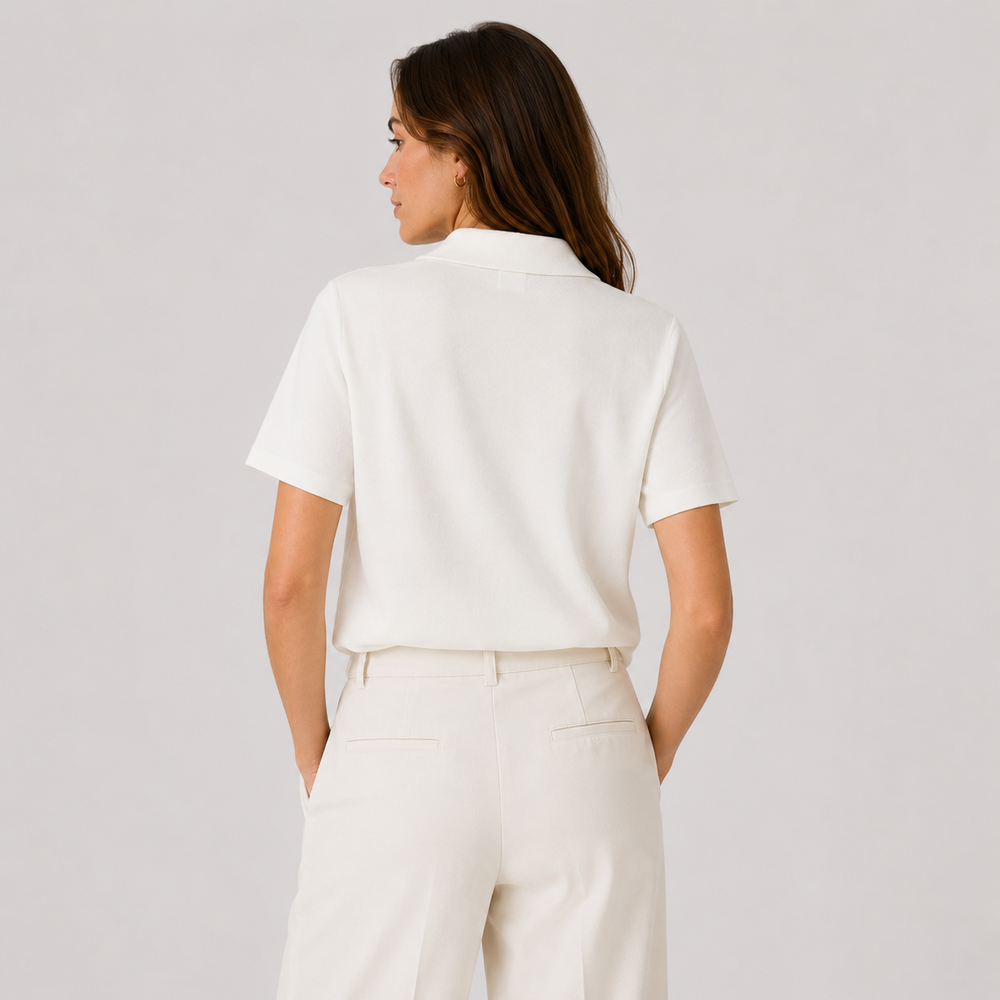 Cilvella | Tencel Lyocell Short Sleeve Polo T-Shirt