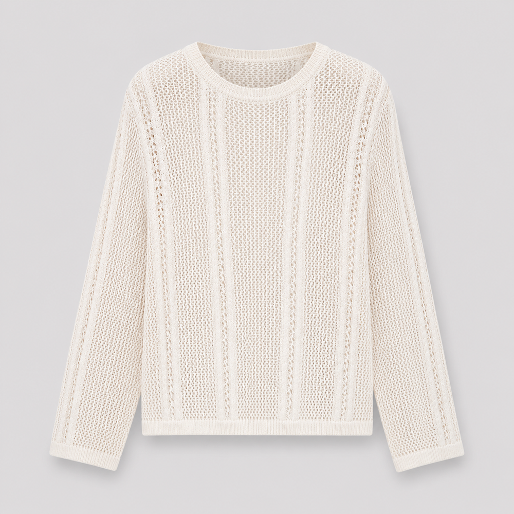 Cilvella | Tencel Lyocell Open-Knit Sweater