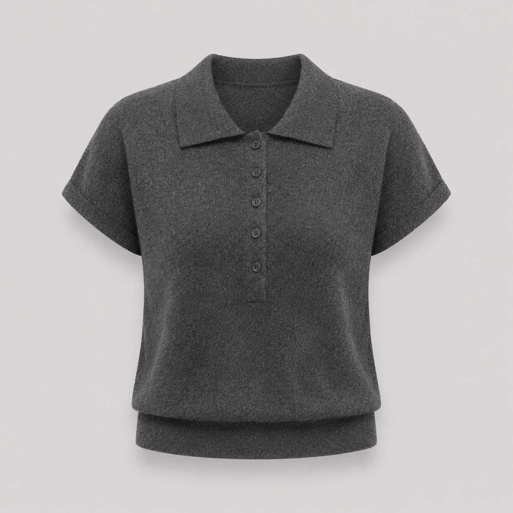 Cilvella | Tencel Lyocell Knit Polo T-Shirt