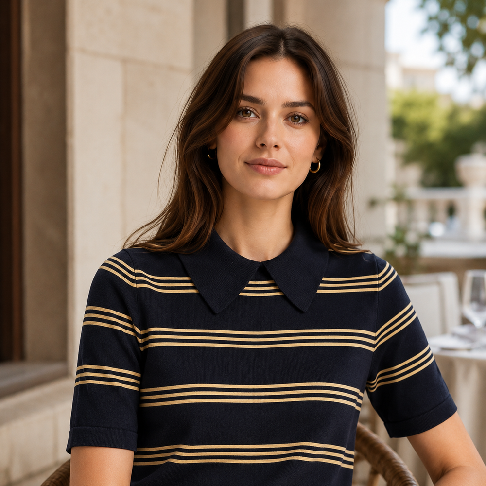 Cilvella | Tencel Lyocell Knitted Polo Shirt