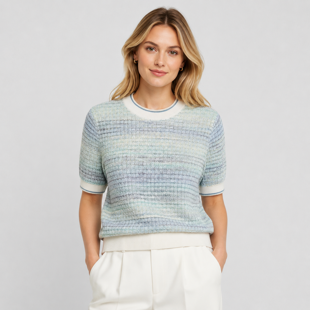 Cilvella | Tencel Lyocell Gradient Short-Sleeved Pullover