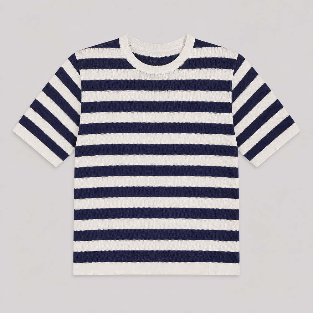 Cilvella | Tencel Lyocell Striped T-Shirt