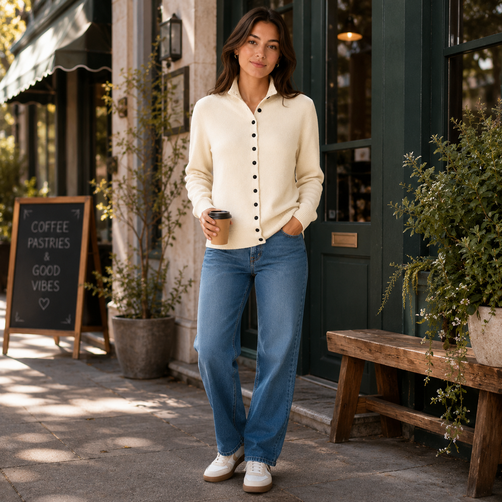 CILVELLA — Cashmere Blend Button Knit Cardigan