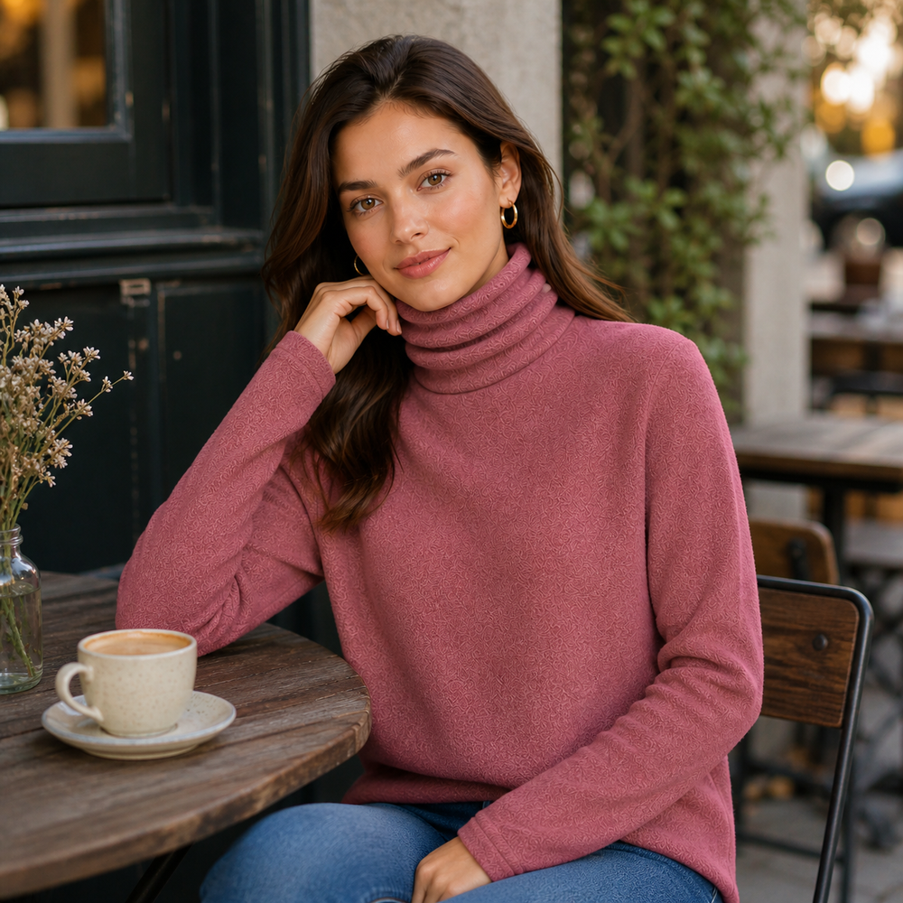 CILVELLA — Cashmere Blend Essential Turtleneck Sweater