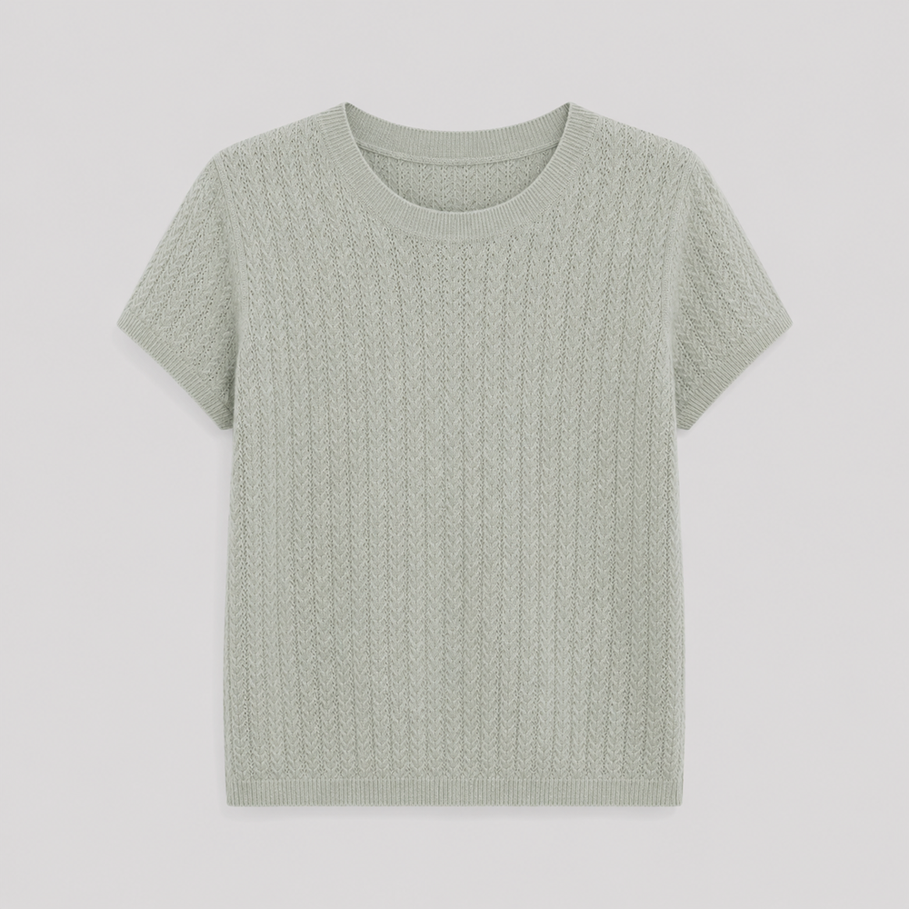 Cilvella | Tencel Lyocell Patterned Knit Top
