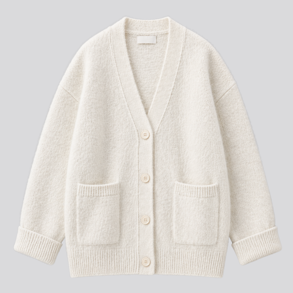 CILVELLA — Merino Wool Relaxed Cardigan