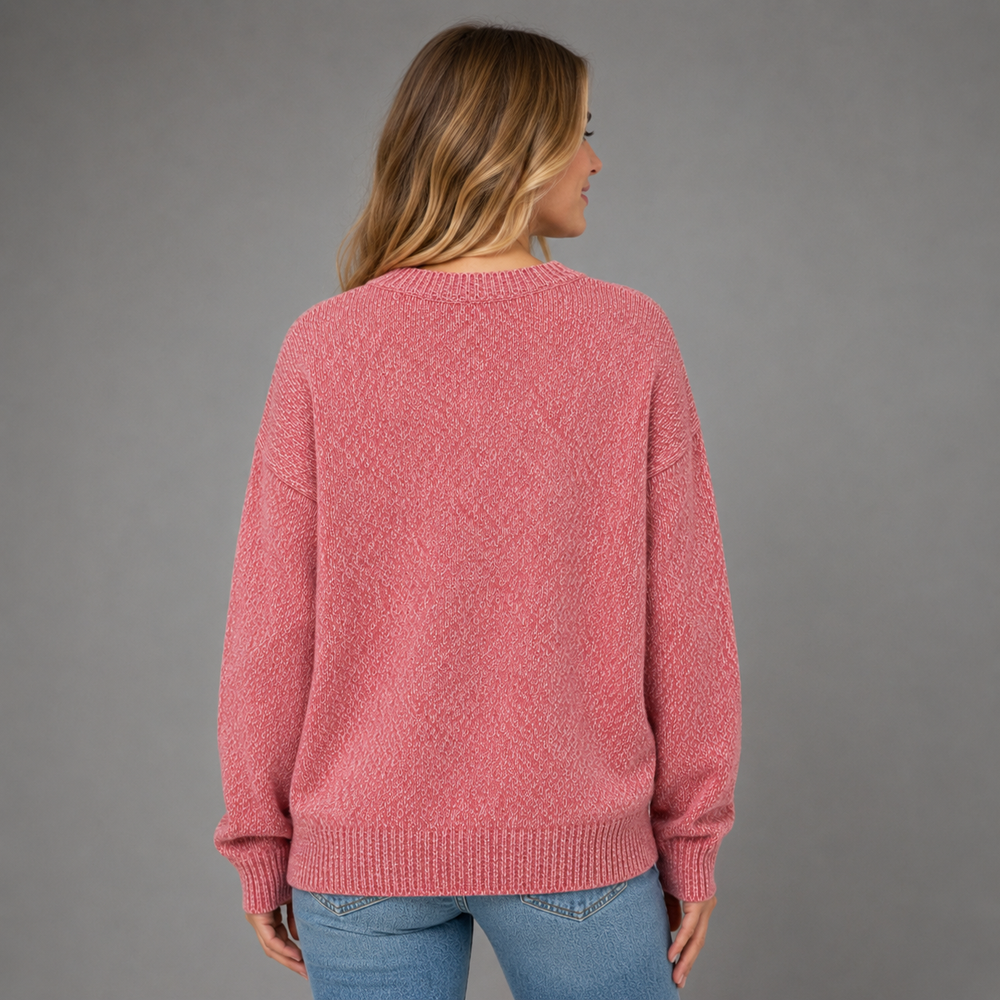CILVELLA — Cashmere Blend Contrast Pocket Sweater