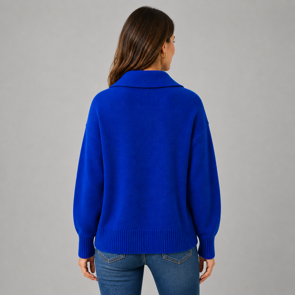 CILVELLA — Cashmere Blend Collared Knit Cardigan