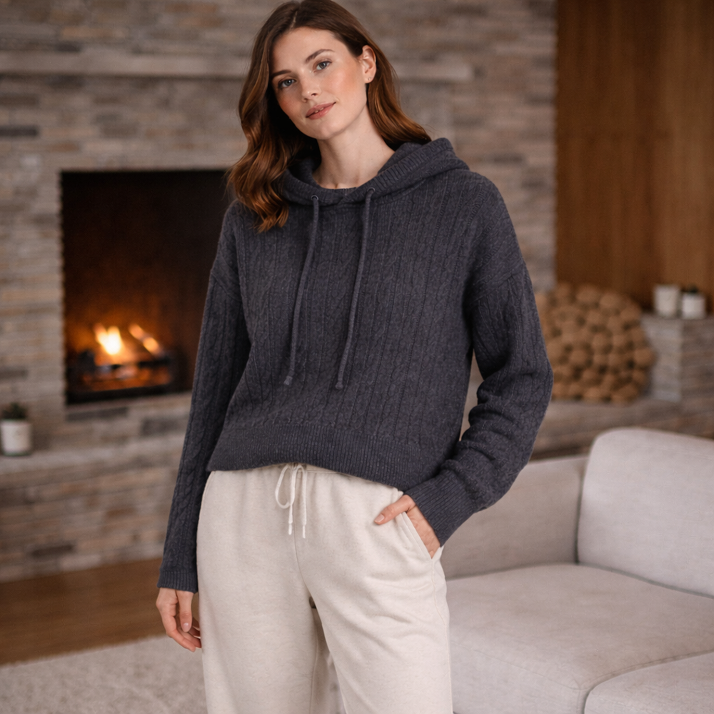 CILVELLA — Merino Wool Oversized Hooded Sweater
