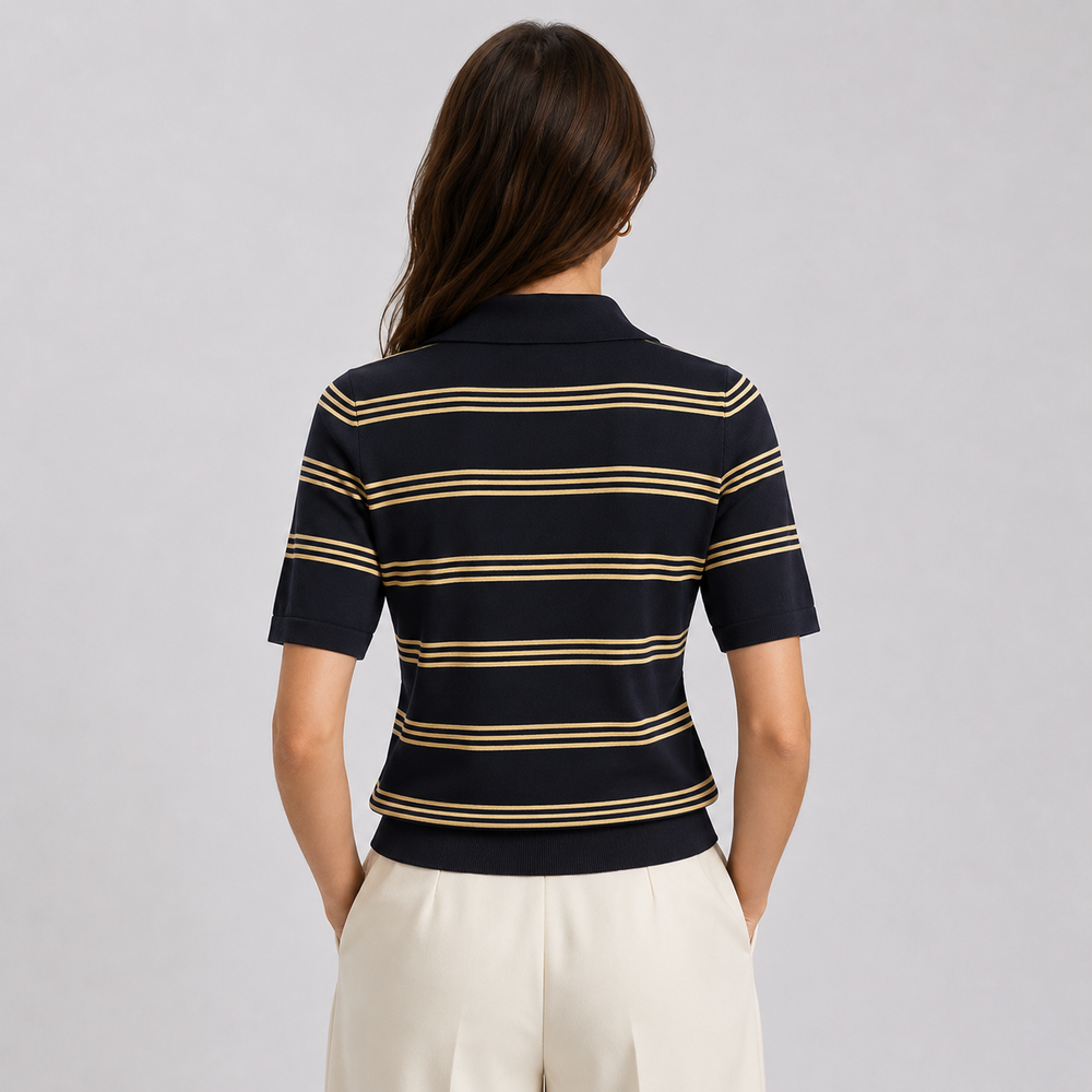 Cilvella | Tencel Lyocell Knitted Polo Shirt
