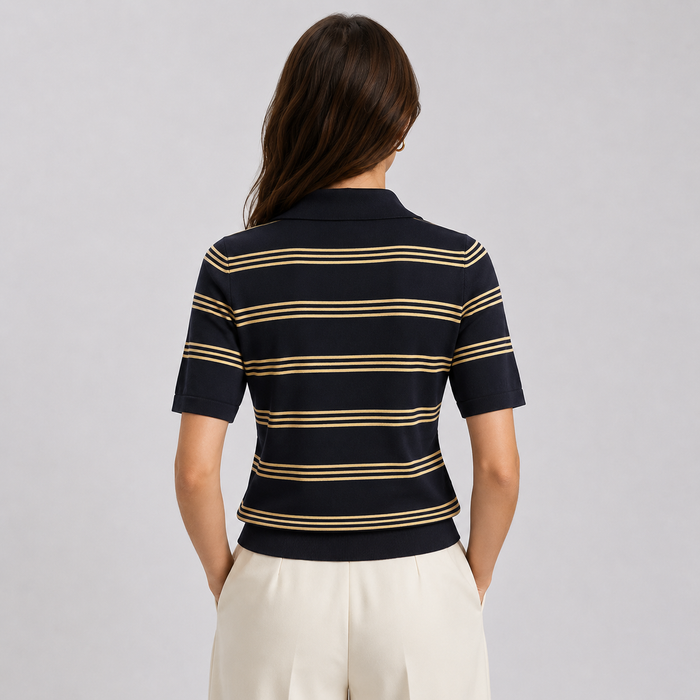 Cilvella | Tencel Lyocell Knitted Polo Shirt