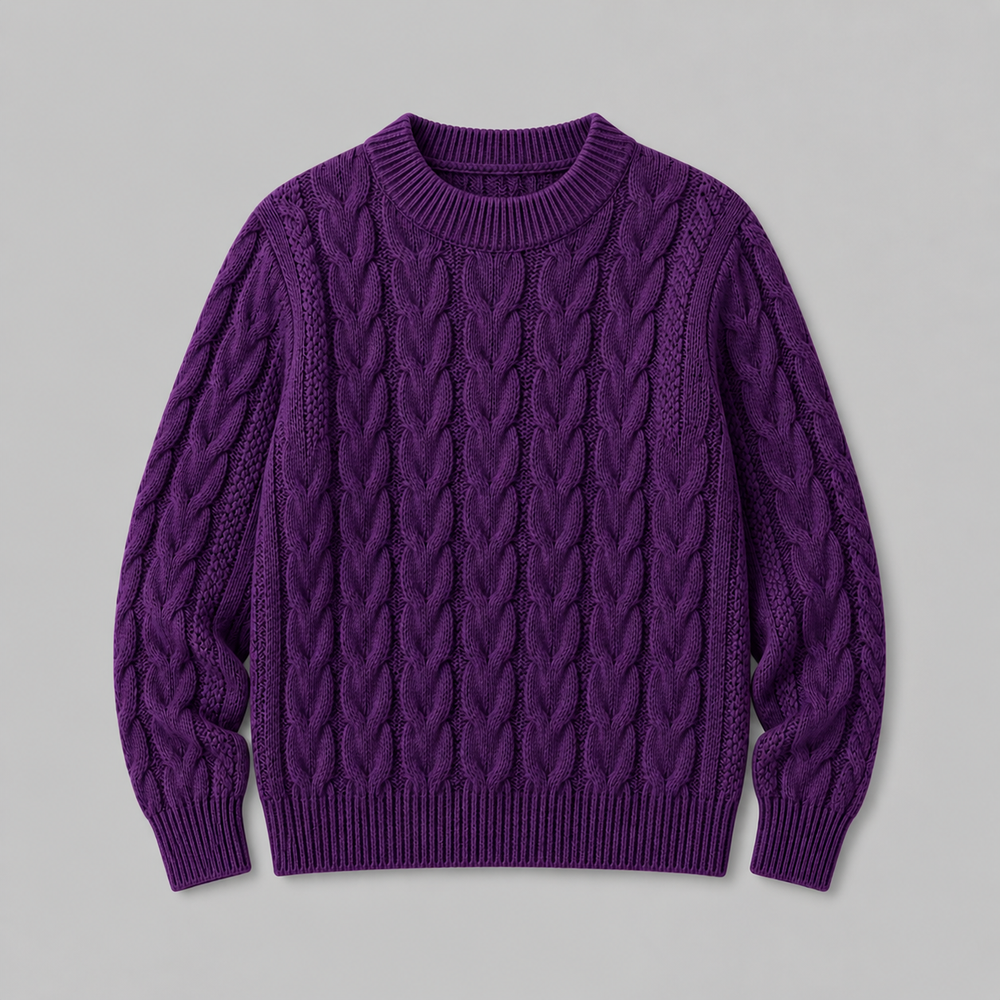 CILVELLA — Cashmere Blend Textured Knit Sweater
