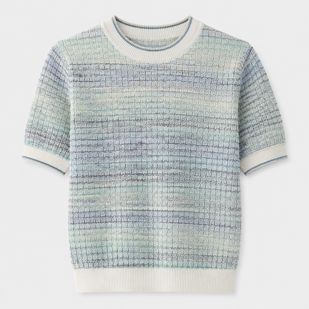 Cilvella | Tencel Lyocell Gradient Short-Sleeved Pullover