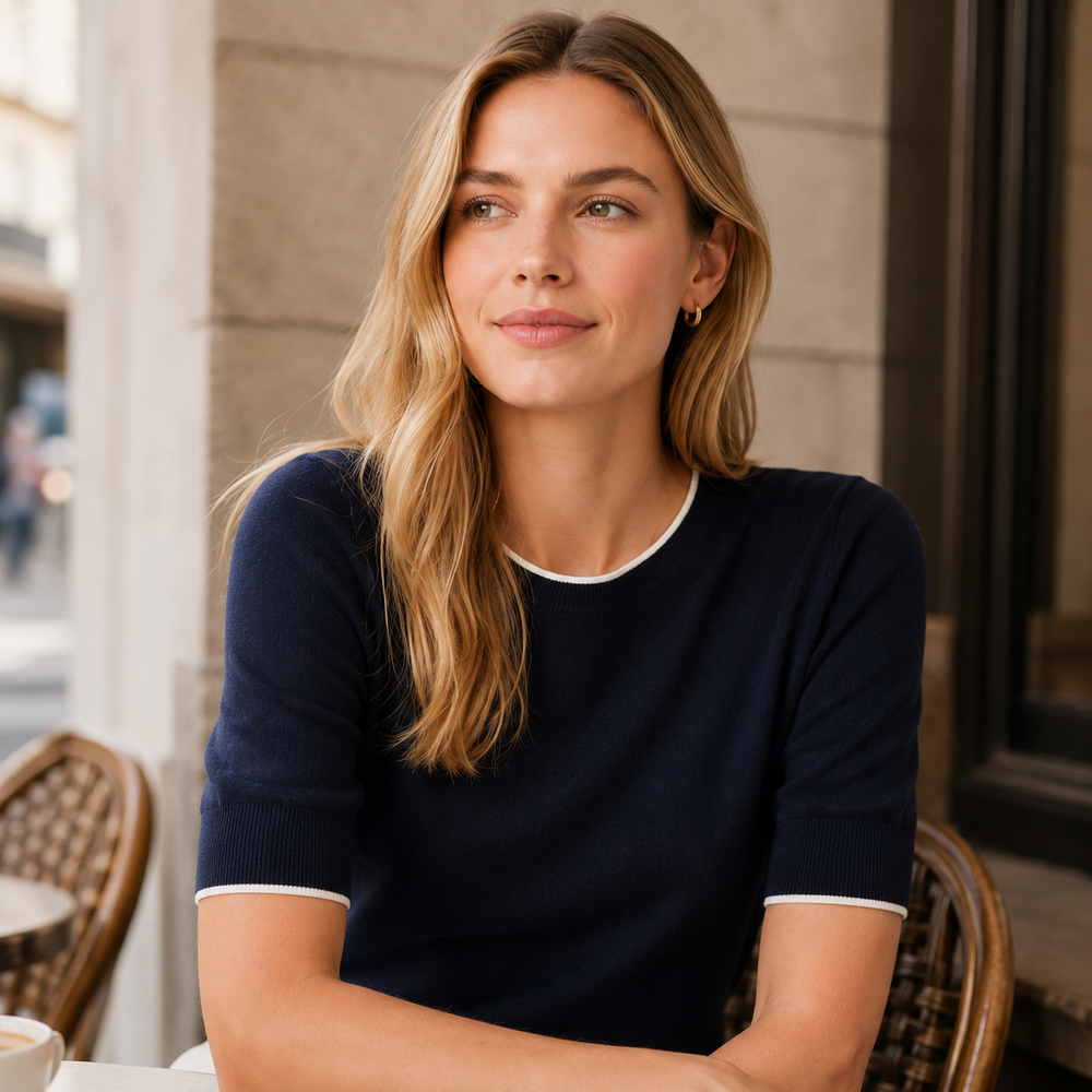 Cilvella | Tencel Lyocell Classic Knit T-Shirt